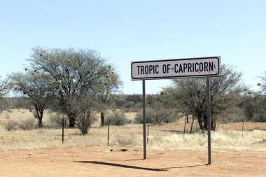 Oase, Namibya - 22 Ağustos 2018: Namibya 'da Oğlak Burcu işareti