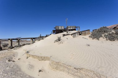 Pomona, Namibya - 15 Ağustos 2018: Pomona terk edilmiş elmas kasabası Namibya