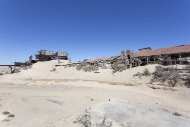 Pomona, Namibya - 15 Ağustos 2018: Pomona terk edilmiş elmas kasabası Namibya