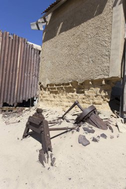 Pomona, Namibya - 15 Ağustos 2018: Pomona terk edilmiş elmas kasabası Namibya