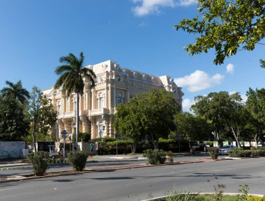Merida, Meksika - 27 Aralık 2022: Yucatan Antropoloji ve Tarih Müzesi
