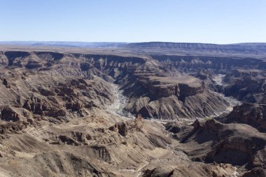 Namibya 'da balık nehri kanyonu manzarası çok güzel.