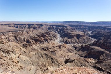 Namibya 'da balık nehri kanyonu manzarası çok güzel.