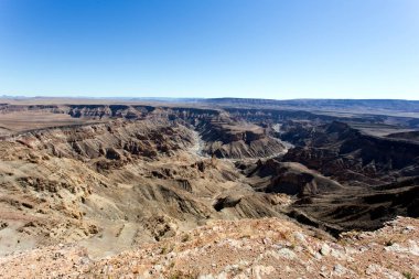 Namibya 'da balık nehri kanyonu manzarası çok güzel.