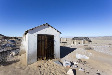 Pomona, Namibia - August 15, 2018: view of ghost town of Pomona in Namibia clipart