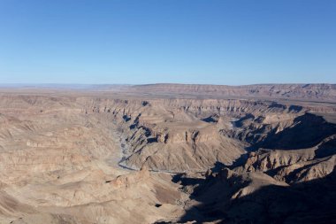 The landscape of fishriver canyon in Namibia clipart
