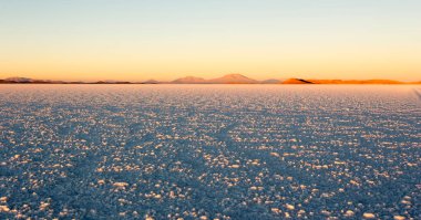 Bolivya 'daki Uyuni halkının manzara görüntüsü