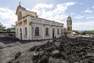 Sainte-Rose, Fransa - 16 Ağustos 2022: La Reunion 'daki Notre Dame des Laves Kilisesi