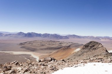 Şili 'deki Cerro Toco stratovolcano' dan güzel bir manzara.