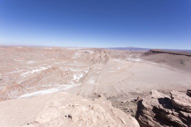 Şili 'deki Mars Vadisi' nin manzara fotoğrafı.