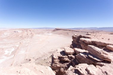 Şili 'deki Mars Vadisi' nin manzara fotoğrafı.