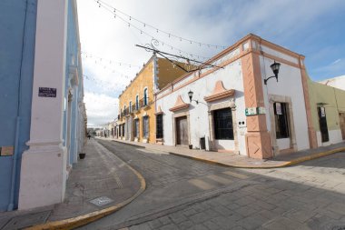 Campeche, Meksika - 29 Aralık 2022: Campeche 'deki sokak manzarası