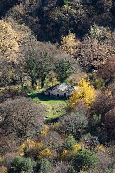 Alte Kapelle Den Quellen Des Voidomatis Flusses Der Vikos Schlucht — Stockfoto