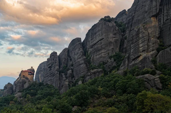 Meteora Cliffs Holy Monastery Roussanou Barbara Founded Middle 16Th Century — Stock Photo, Image
