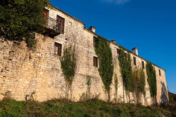 stock image View of the historic Monastery of Evangelistria, dedicated to Virgin Mary at the traditional village of Ano Pedina in Epirus, Greece