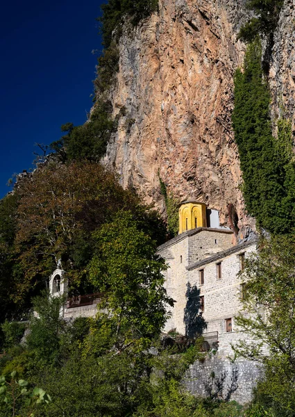 Widok Zabytkowy Klasztor Stana Górach Agrafa Środkowej Grecji — Zdjęcie stockowe