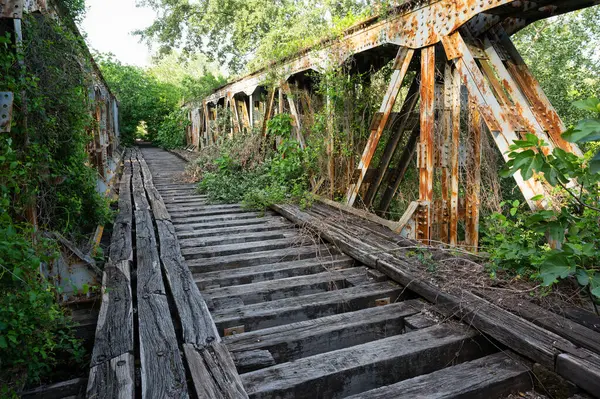 View of an abandoned bridge in Greec