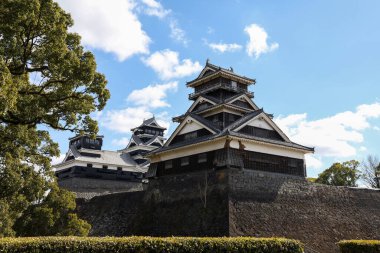 Famous Landscape of Kumamoto Castle in Northern Kyushu, Japan.