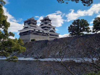 Famous Landscape of Kumamoto Castle in Northern Kyushu, Japan.