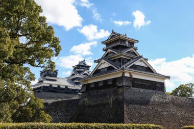 Famous Landscape of Kumamoto Castle in Northern Kyushu, Japan.
