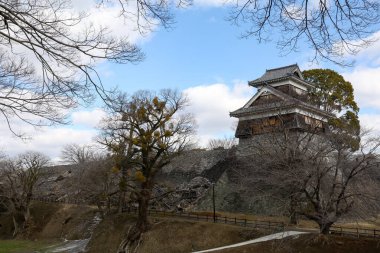 Famous Landscape of Kumamoto Castle in Northern Kyushu, Japan.