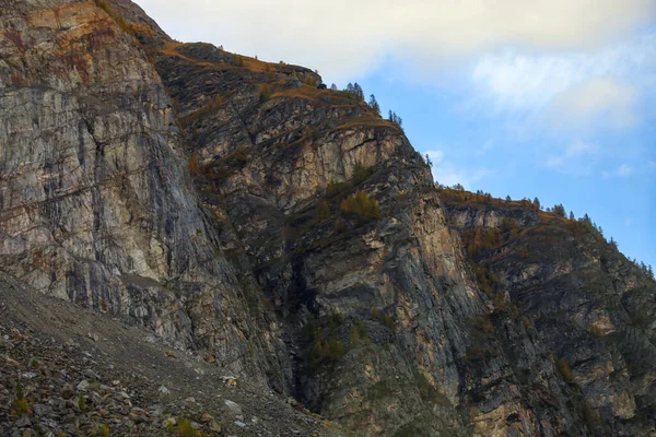 Vista Cerradura Montaña Abajo Otoño Naturaleza Medio Ambiente Suiza — Foto de Stock