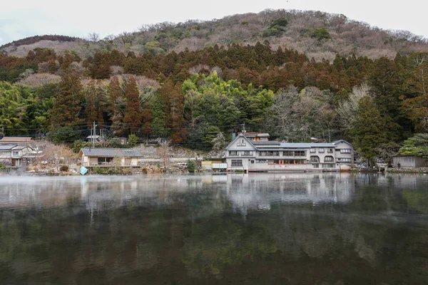 Yufuin Japan Januari 2023 Het Landschap Vintage Resterant Prachtig Natuur — Stockfoto