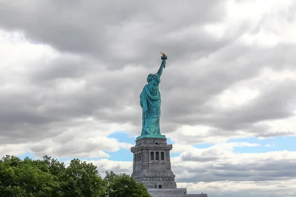 View Landmark Statue Liberty Most Famous New York Usa — стоковое фото