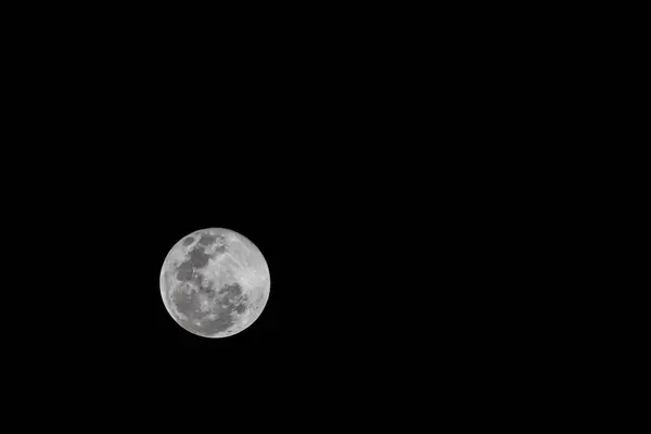 Pleine Lune Sur Ciel Noir — Photo