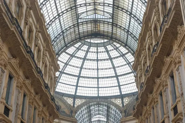 Milaan Italië Februari 2023 Binnen Galleria Vittorio Emanuele Prachtig Buurt — Stockfoto
