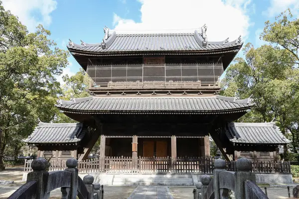 Fukuoka Japan January 2023 Shofukuji Zen Temple Old Famous Gion — Stock Photo, Image