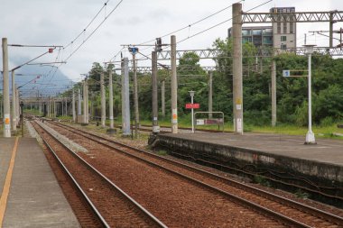 Xincheng,tayvan-16 Ekim 2018 :Yeni xincheng Tren istasyonunda birçok tren yolu,tayvan.