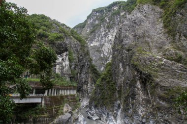 Hualien, Tayvan 'daki Taroko Ulusal Parkı' ndaki doğa manzarası.