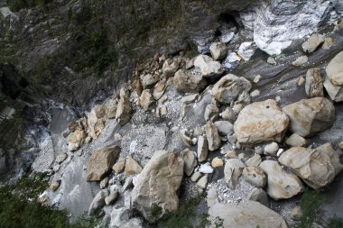 Hualien, Tayvan 'daki Taroko Ulusal Parkı' ndaki doğa manzarası.