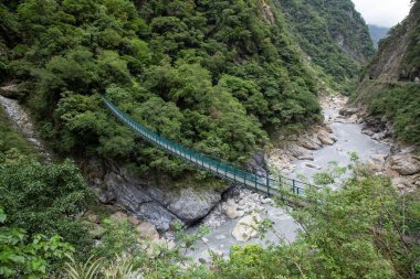 Hualien, Tayvan 'daki Taroko Ulusal Parkı' ndaki doğa manzarası.