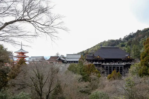 stock image Kyoto,Japan-february 20,2024: the Kiyomizu-Dera temple is famous and beautiful in winter at kyoto