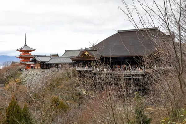 stock image Kyoto,Japan-february 20,2024: the Kiyomizu-Dera temple is famous and beautiful in winter at kyoto