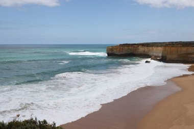 Manzara ve deniz manzarası. Londra Köprüsü 'nün yeri güzel. Büyük Okyanus Yolu Avustralya' nın manzarası güzel.