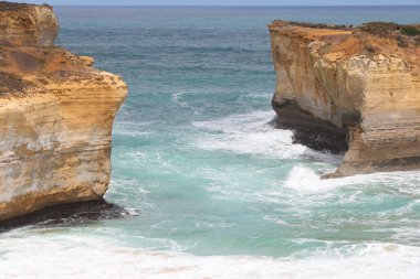 Manzara ve deniz manzarası. Londra Köprüsü 'nün yeri güzel. Büyük Okyanus Yolu Avustralya' nın manzarası güzel.