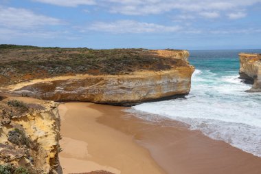 Manzara ve deniz manzarası. Londra Köprüsü 'nün yeri güzel. Büyük Okyanus Yolu Avustralya' nın manzarası güzel.