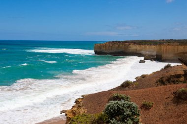 Manzara ve deniz manzarası. Londra Köprüsü 'nün yeri güzel. Büyük Okyanus Yolu Avustralya' nın manzarası güzel.