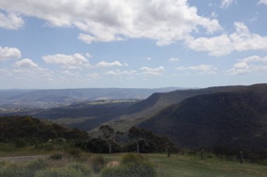 Avustralya 'daki Blue Mountain' daki milli parkın manzarası