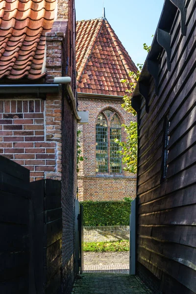 Τυπική Ολλανδική Κουλτούρα Μικρό Αυθεντικό Χωριό Στην Ολλανδία Zuiderzeemuseum Ενκουίζεν — Φωτογραφία Αρχείου