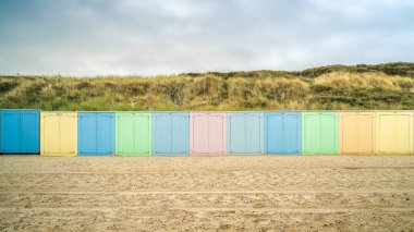Domburg, Hollanda, Avrupa yakınlarındaki sahil şeridi izleri