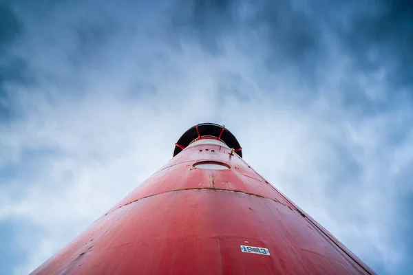 Leuchtturm Der Gebaut Wurde Seeleute Vor Der Flachen Küste Vor — Stockfoto