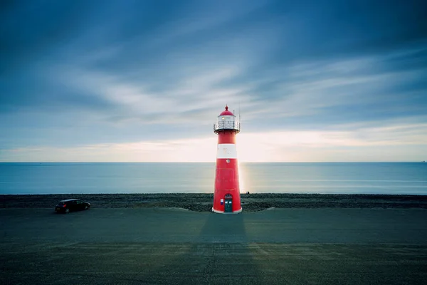 Westkapelle Zeeland Hollanda Daki Deniz Feneri Noorderhoofd — Stok fotoğraf