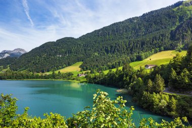 İsviçre, Friborg kantonundaki Sarin nehri manzarası