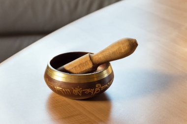 Yakın çekim için el havanı.