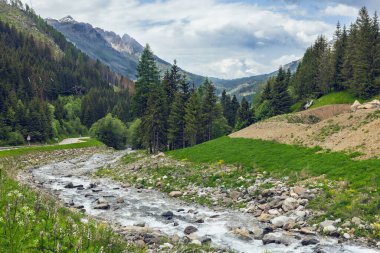 Dolomitler İtalya 'da güzel bir dağ nehri.