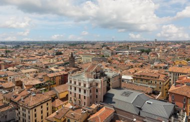 Verona, İtalya 'nın çatı manzarası